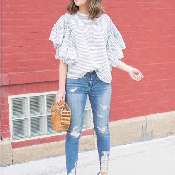 Who what wear ruffle sleeve top - Picture 4 of 4